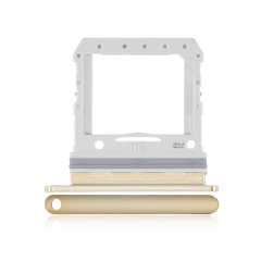 Single Sim Card Tray Compatible For Samsung Galaxy Z Flip 4G (F700) (Mirror Gold)