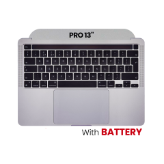 Top Case Assembly With Battery And Keyboard Compatible For MacBook Pro 13" (A2251 / Mid 2020) (US Keyboard)(Used OEM Pull: Grade A) (Silver)