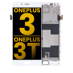 OLED Assembly With Frame Compatible For OnePlus 3 / OnePlus 3T (Refurbished) (White)