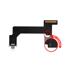 Charging Port Flex Cable Compatible For iPad 10 (2022) (4G Version) (Aftermarket Plus) (Blue)