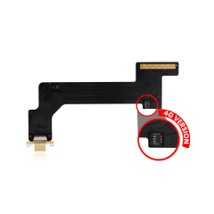 Charging Port Flex Cable Compatible For iPad 10 (2022) (4G Version) (Aftermarket Plus) (Yellow)