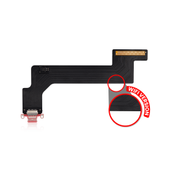 Charging Port Flex Cable Compatible For iPad 10 (2022) (WiFi Version) (Aftermarket Plus) (Pink)
