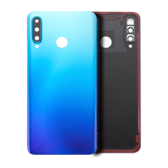Back cover Glass With Camera Lens Compatible For Huawei P30 Lite / Nova 4E (4GB RAM / Without Logo) (Peacock Blue)