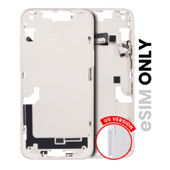 Mid-Frame Housing With Power And Volume Button Compatible For iPhone 14 Plus (US Version) (Used OEM Pull: Grade A) (Starlight)