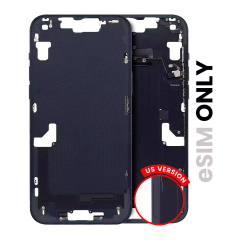 Mid-Frame Housing With Power And Volume Button Compatible For iPhone 14 Plus (US Version) (Used OEM Pull: Grade C) (Midnight)