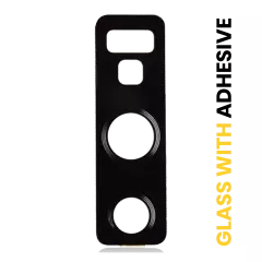 Back Camera Lens With Adhesive Compatible For Samsung Galaxy Note 9 (10 Pack) (Midnight Black)