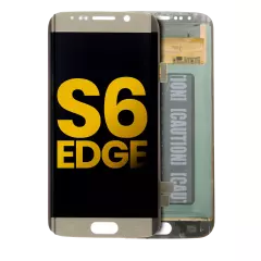 LCD Assembly Without Frame Compatible For Samsung Galaxy S6 Edge (Refurbished) (Gold Platinum)