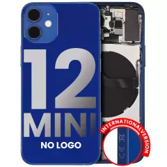 Back Housing W/ Small Components Pre-Installed Compatible For iPhone 12 Mini (International Version) (Used OEM Pull: Grade C) (Blue)