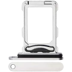 Dual Sim Card Tray Compatible For iPhone 16 Pro / 16 Pro Max (White Titanium)