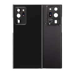 Back Cover Glass With Camera Lens Compatible For Samsung Galaxy Note 20 Ultra (No Logo) (Aftermarket Plus) (Mystic Black)