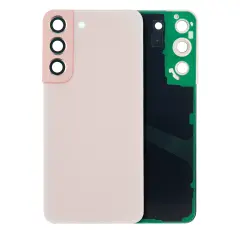 Back Cover Glass With Camera Lens Compatible For Samsung Galaxy S22 5G (Used OEM Pull: Grade A) (Pink Gold)