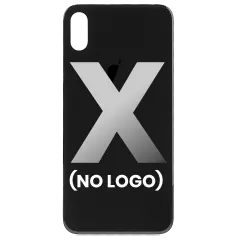 Back Cover Glass Compatible For iPhone X (No Logo) (Space Gray)