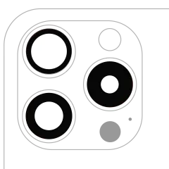 Back Camera Lens (Glass Only) With Adhesive For iPhone 15 Pro (3 Piece Set) (Aftermarket Plus) (10 Pack)