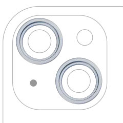 Back Camera Bezel Ring Only For iPhone 15 / 15 Plus (Blue) (2 Piece Set)