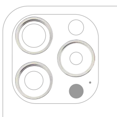 Back Camera Bezel Ring Only Compatible For iPhone 15 Pro Max (White Titanium) (3 Piece Set)