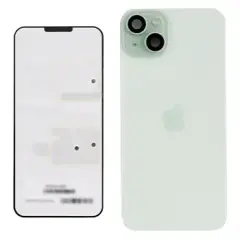 Back Glass With Steel Plate With Wireless NFC Charging MagSafe Magnet & Flashlight Flex For IPhone 15 Plus (Genuine OEM) (Green)