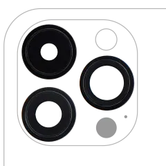 Back Camera Lens With Bracket & Bezel For iPhone 14 Pro / 14 Pro Max (Space Black) (3 Piece Set) (Aftermarket Plus)