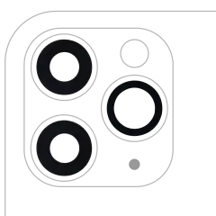 Back Camera Lens (Glass Only) With Adhesive Compatible For iPhone 11 Pro / Pro Max (3 Piece Set) (10 Pack) (Aftermarket Plus)