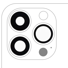 Back Camera Lens (Glass Only) With Adhesive Compatible For iPhone 13 Pro / 13 Pro Max (3 Piece Set) (Aftermarket Plus)