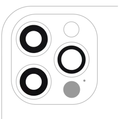 Back Camera Lens (Glass Only) With Adhesive For iPhone 12 Pro (3 Piece Set) (Real Sapphire / Premium)
