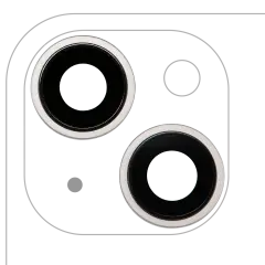 Back Camera Lens With Bracket & Bezel For iPhone 14 / 14 Plus (2 Piece Set) (Premium) (Starlight)