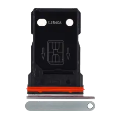 Dual Sim Card Tray Compatible For OnePlus 8 (Polar Silver)