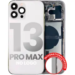 Back Housing W/ Small Parts For iPhone 13 Pro Max (EU / Global Version) (Aftermarket Plus) (Silver)