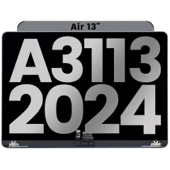 Complete LCD Display Assembly Compatible For MacBook Air 13" (A3113 / 2024) (Used OEM Pull: Grade B) (Midnight)