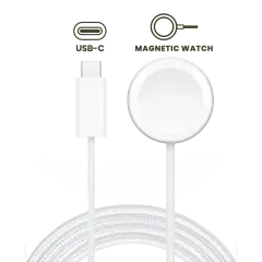 USB-C Magnetic Watch Charging (Braided) Cable (3.3 ft.) For All Watch Series (OEM Pull Grade: New)