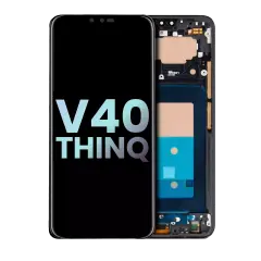 OLED Assembly With Frame Compatible For LG V40 ThinQ (Genuine OEM) (Black)