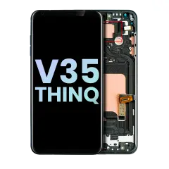 OLED Assembly With Frame Compatible For LG V35 ThinQ (Genuine OEM) (Aurora Black)