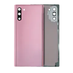 Back Cover Glass With Camera Lens Compatible For Samsung Galaxy Note 10 (Service Pack) (Aura Pink)