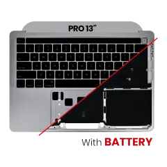 Top Case Assembly With Battery And Keyboard Compatible MacBook Pro 13" (A2289 / Early 2020) (US Keyboard) (Used OEM Pull: Grade A) (Space Gray)