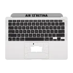 Top Case With Keyboard Compatible For MacBook Air 13" Retina (A2337 / Late 2020) (Used OEM Pull: Grade A) (US Keyboard) (Silver)