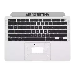 Top Case With Keyboard Compatible For MacBook Air 13" Retina (A2337 / Late 2020) (Used OEM Pull: Grade New) (US Keyboard) (Silver)