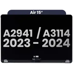 Complete LCD Display Assembly Compatible For MacBook Air 15" (A2941 / Mid 2023) / Air 15" (A3114 / Mid 2024) (Used OEM Pull: Grade B) (Midnight)