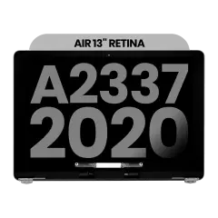 Complete LCD Display Assembly Compatible For MacBook Air 13" Retina (A2337 / Late 2020) (M1) (Used OEM Pull: Grade C) (Space Gray)