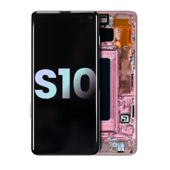 OLED Assembly With Frame For Samsung Galaxy S10 (Service Pack) (Flamingo Pink)