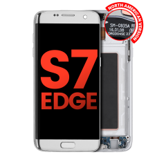 OLED Assembly With Frame For Samsung Galaxy S7 Edge G935A (North American Version) (Aftermarket Plus) (Silver)