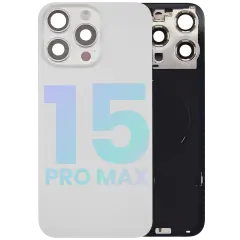 Back Glass w/ MagSafe Magnet & NFC & Flashlight Flex For IPhone 15 Pro Max (Service Pack) (White Titanium)