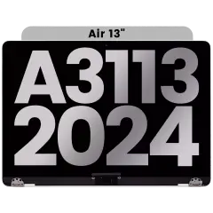 Complete LCD Display Assembly Compatible For MacBook Air 13" (A3113 / 2024) (Used OEM Pull: Grade A) (Starlight)