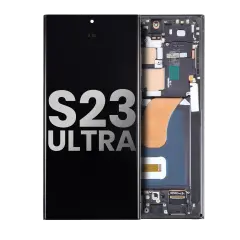 OLED Assembly With Frame Compatible For Samsung Galaxy S23 Ultra 5G (US & International) (Used OEM Pull: Grade A) (Lavender)