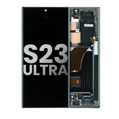 OLED Assembly With Frame Compatible For Samsung Galaxy S23 Ultra 5G (US & International) (Used OEM Pull: Grade B/C) (Green)