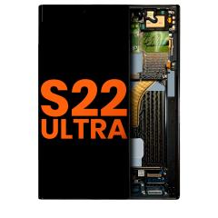 OLED Assembly With Frame Compatible For Samsung Galaxy S22 Ultra 5G (Blemish: Grade D) (Phantom Black)