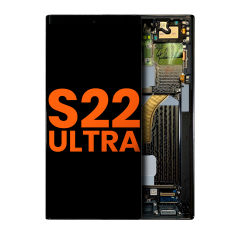 OLED Assembly With Frame Compatible For Samsung Galaxy S22 Ultra 5G (Blemish: Grade B) (Phantom Black)
