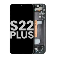 OLED Assembly With Frame Compatible For Samsung Galaxy S22 Plus 5G (Used OEM Pull: Grade B/C) (Phantom Black)