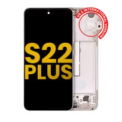 OLED Assembly With Frame Compatible For Samsung Galaxy S22 Plus 5G (US & International Version) (Refurbished) (Pink Gold / Violet)