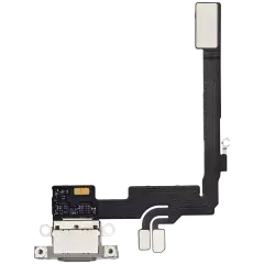 Charging Port Flex Cable With Board Compatible For iPhone 16 Pro (Genuine OEM) (Natural Titanium)