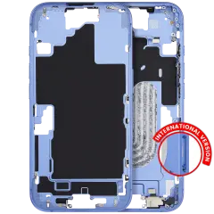 Mid-Frame Housing With Power And Volume Button Compatible For iPhone 16 (International Version) (Used OEM Pull: Grade A) (Ultramarine)