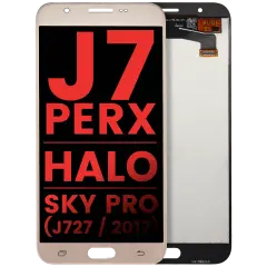LCD Assembly Without Frame Compatible For Samsung Galaxy J7 Perx / Halo / Sky Pro (J727 / 2017) (Aftermarket Plus) (Gold)